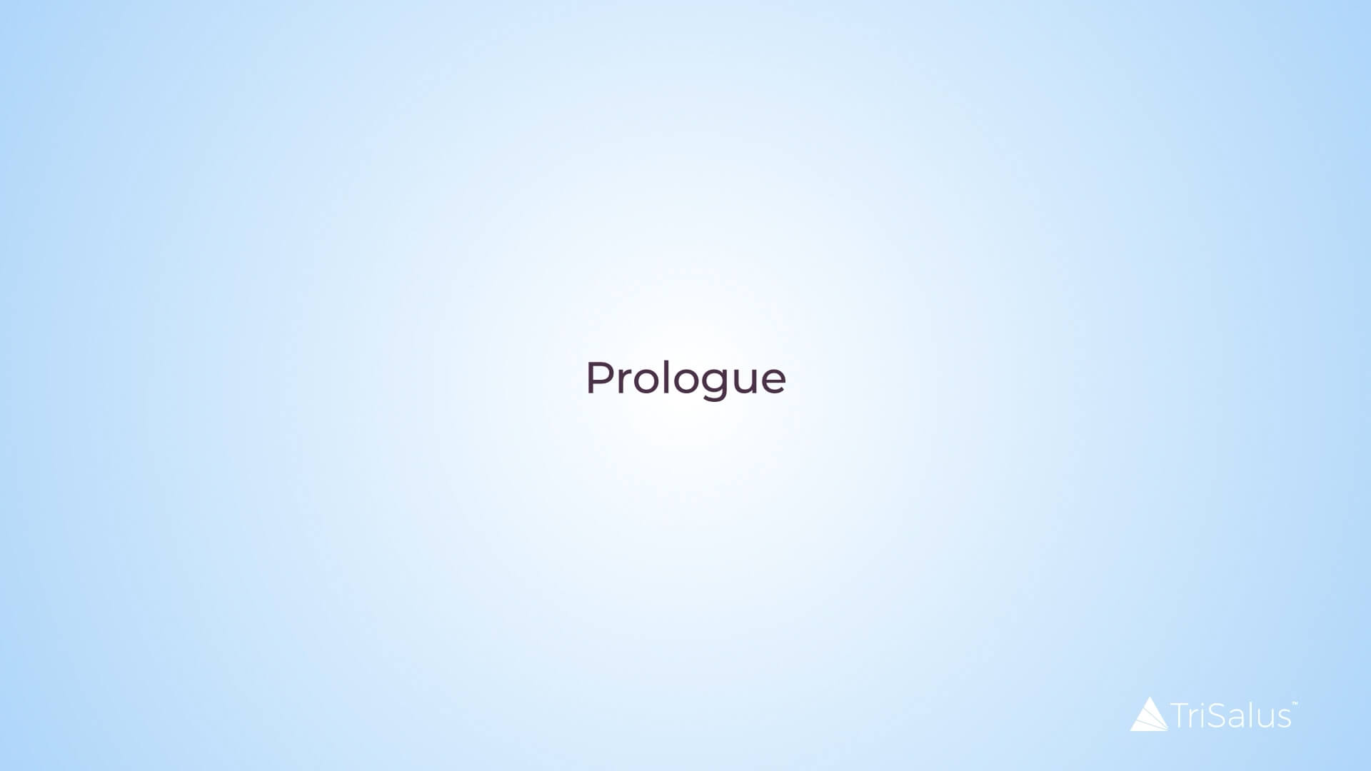 Video Thumbnail with text: Prologue